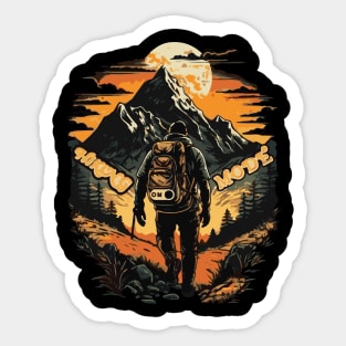 hiking mood on Sticker